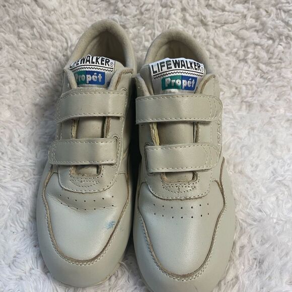Propet Men's Life Walker Strap Comfort Walking Shoes Leather Beige Size 7 - Picture 3 of 11
